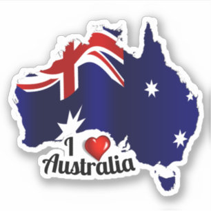 Sticker I Love Australia