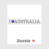 Sticker I Love Australia (Feuille)