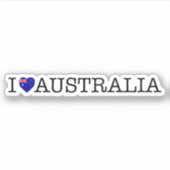 Sticker I Love Australia (Devant)