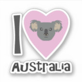 Sticker I Love Australia (Devant)
