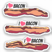 Sticker I Love Bacon (Recto)