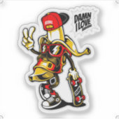Sticker I Love Banana Rebel (Devant)