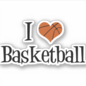 Sticker I Love Basketball (Devant)