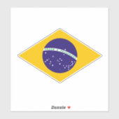 Sticker I love Brazil (Feuille)