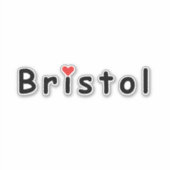 Sticker I love Bristol (Devant)