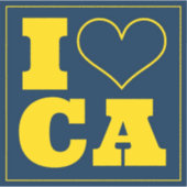 Sticker I Love California (Bleu) (Devant)