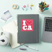 Sticker I Love California (Rouge) (Couverture iPad)