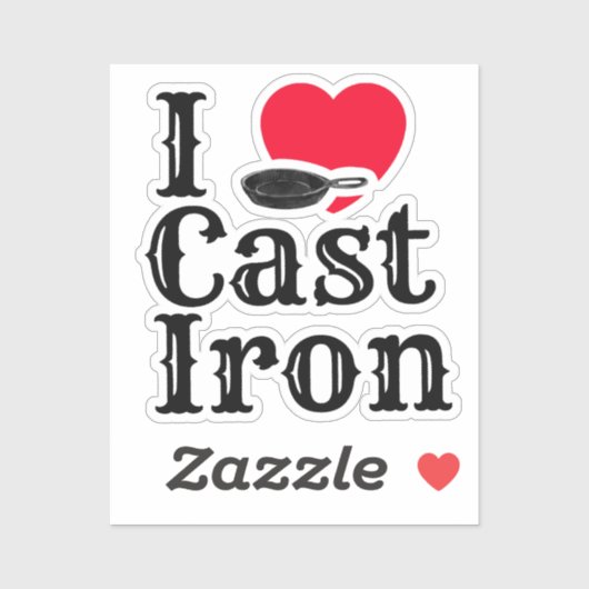 Sticker I Love Cast Fer (Feuille)