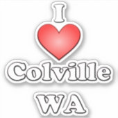Sticker I Love Colville WA (Devant)