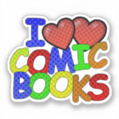 Sticker I Love Comic Books (Recto)