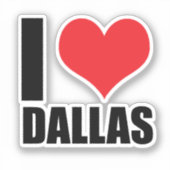 Sticker I love Dallas (Recto)
