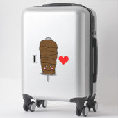 Sticker I Love Doner Kebab Cute Kawaii Nourriture (Sur valise)