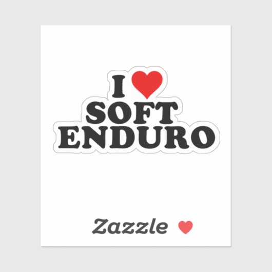 Sticker I Love / Enduro doux coeur (Feuille)