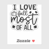 Sticker I Love Fall Most All Classic T-Shirt (Feuille)
