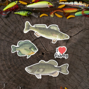 Sticker I Love Fishing Wildlife Artwork