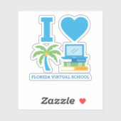 Sticker I Love Florida Virtual School (Feuille)