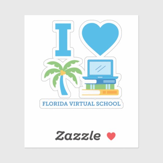 Sticker I Love Florida Virtual School (Feuille)