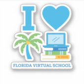 Sticker I Love Florida Virtual School (Devant)
