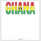 Sticker I love Ghana (Feuille)