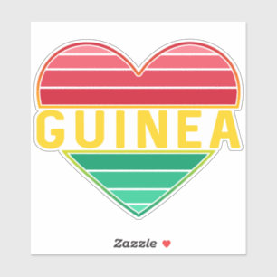Sticker I Love Guinée, Coeur guinéen