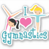 Sticker I Love Gymnastique (Devant)