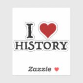 Sticker I Love (Heart) History (Feuille)
