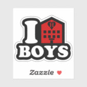 Sticker I Love Hotel Boys (Feuille)