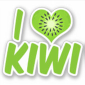 Sticker I Love Kiwi Fruit (Devant)