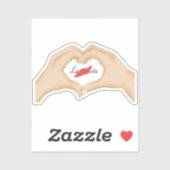 Sticker I love Lanzarote (Feuille)