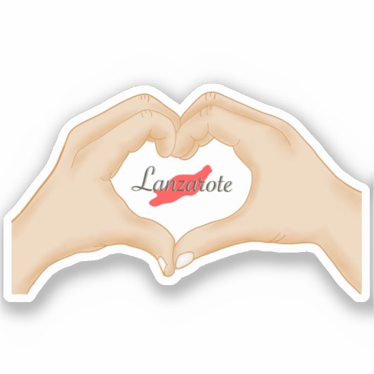 Sticker I love Lanzarote (Recto)