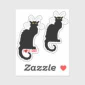 Sticker I Love Le Conversation Noir (Feuille)