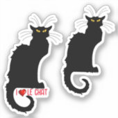 Sticker I Love Le Conversation Noir (Recto)