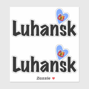 Sticker I Love Luhansk, Ukraine