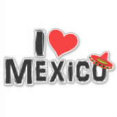 Sticker I Love Mexico (Devant)