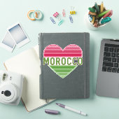 Sticker I Love Morocco, coeur marocain (Couverture iPad)