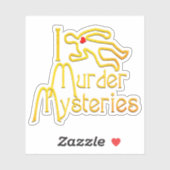 Sticker I Love Murder Mysteries (Feuille)