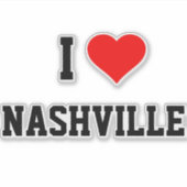 Sticker I Love Nashville (Devant)