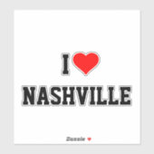 Sticker I Love Nashville (Feuille)