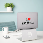 Sticker I Love Nashville (Ordinateur portable sur le bureau)