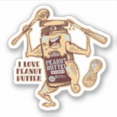 STICKER I LOVE PEANUT BUTTER (Devant)