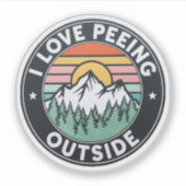 Sticker I Love Peeing Extérieur Nature Lover Vinyl (Devant)
