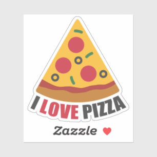 STICKER I LOVE PIZZA