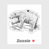 Sticker I Love Polar Bears (Feuille)