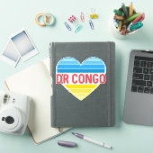 Sticker I Love RD Congo, Congo-Kinshasa Coeur (Couverture iPad)