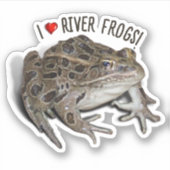Sticker I Love River Frogs (Devant)