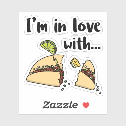 Sticker I love tacos al pastor (Vel)