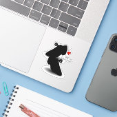 Sticker I Love tap (Ordinateur portable avec iPhone)