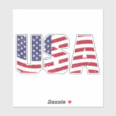 Sticker I Love the USA (Feuille)