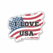 Sticker I Love USA (Devant)