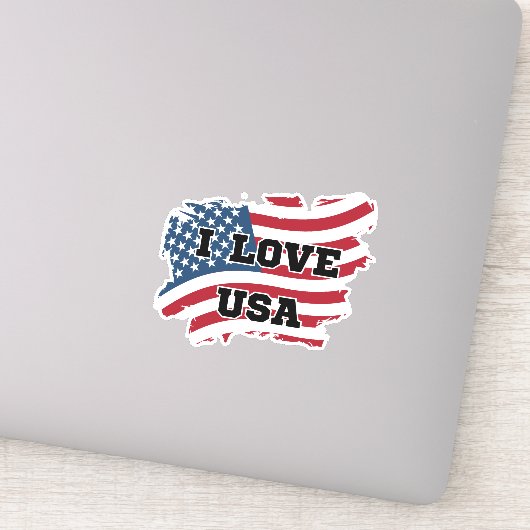 Sticker I Love USA (Détail)